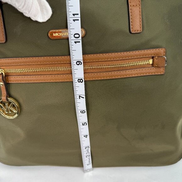 MK Michael Kors Kempton Nylon Tote Army Green - Picture 6 of 11